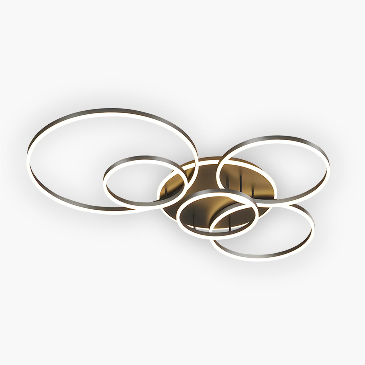 Modern Multi Ring LED Ceiling Light With Warm Ambient Lighting