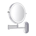 Wall Mounted Rechargeable LED Magnifying Makeup Mirror With Adjustable Arm