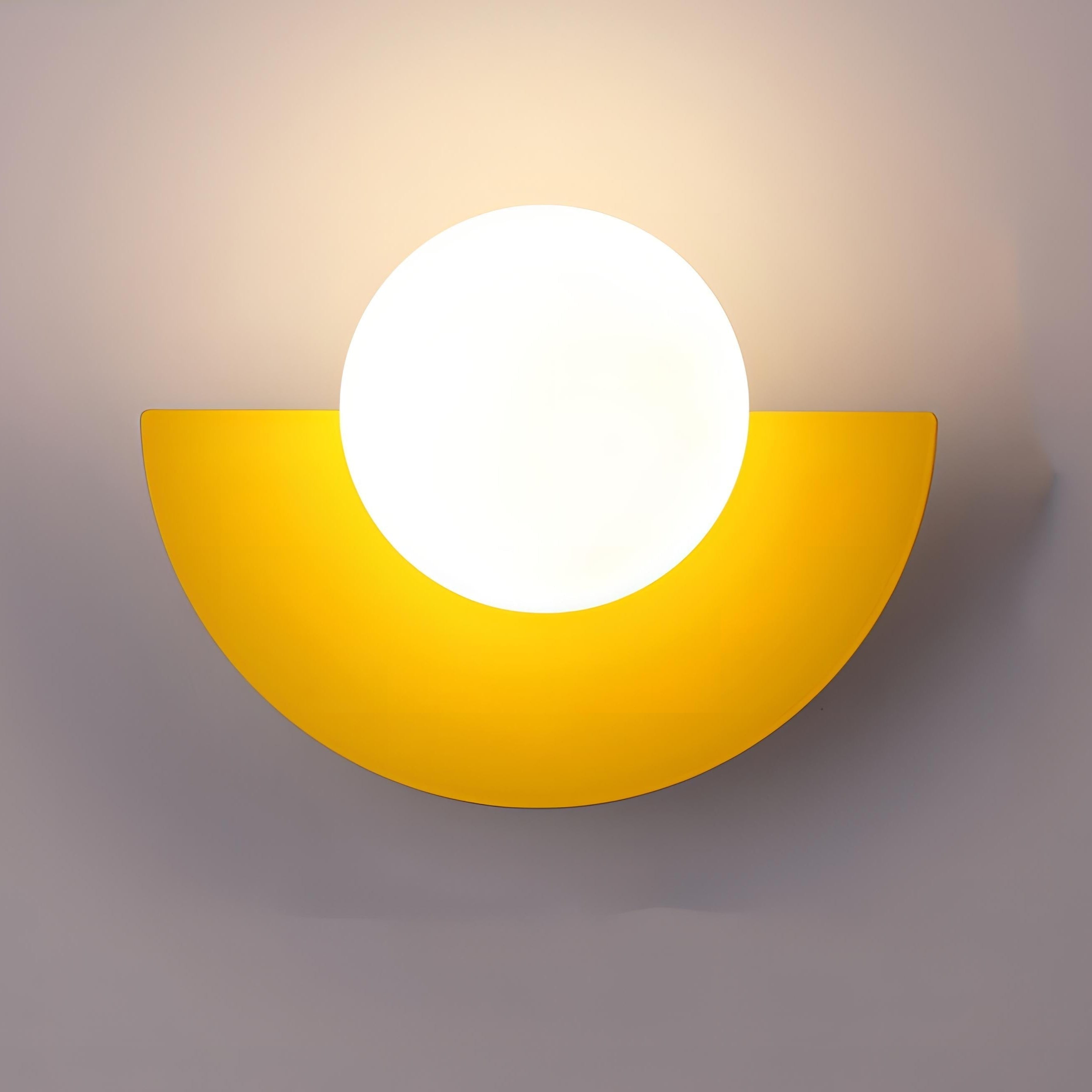 Modern Nordic Semicircle Led Hardwired Indoor Wall Light Fixture