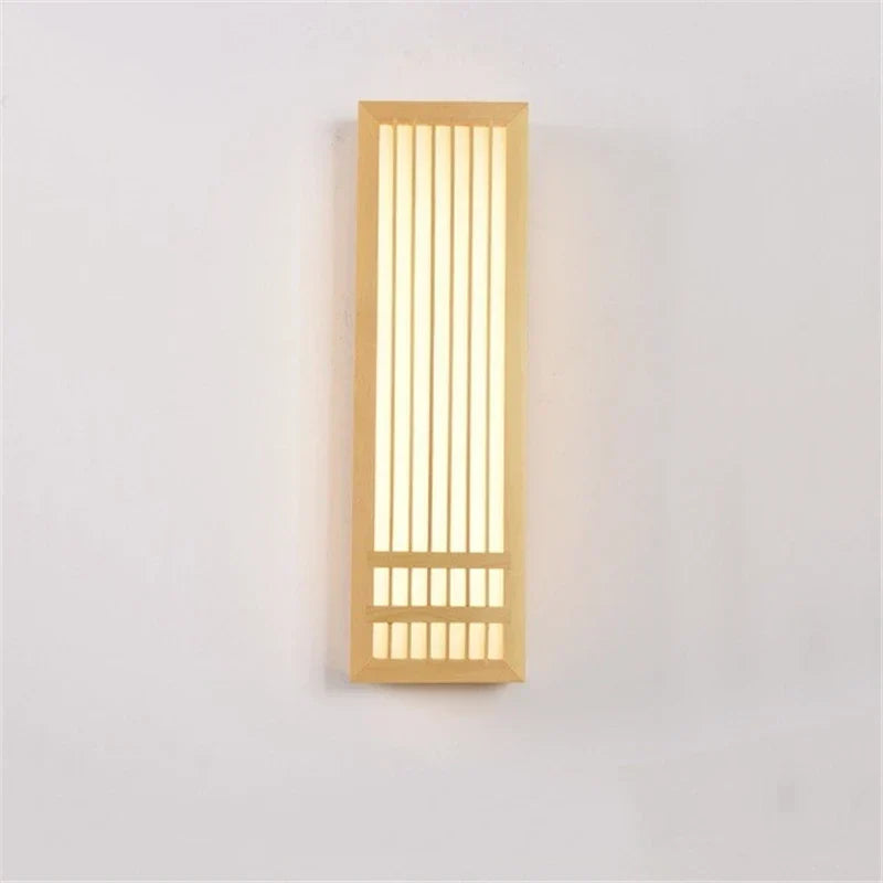 Japandi Wooden Wall Light Indoor LED Minimalist Sconce Natural Wood