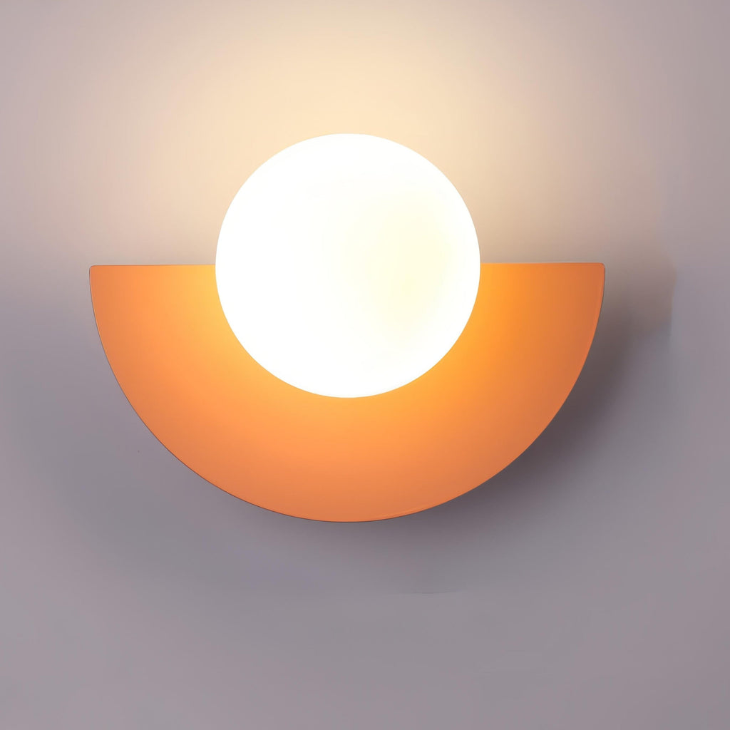 Modern Nordic Semicircle Led Hardwired Indoor Wall Light Fixture