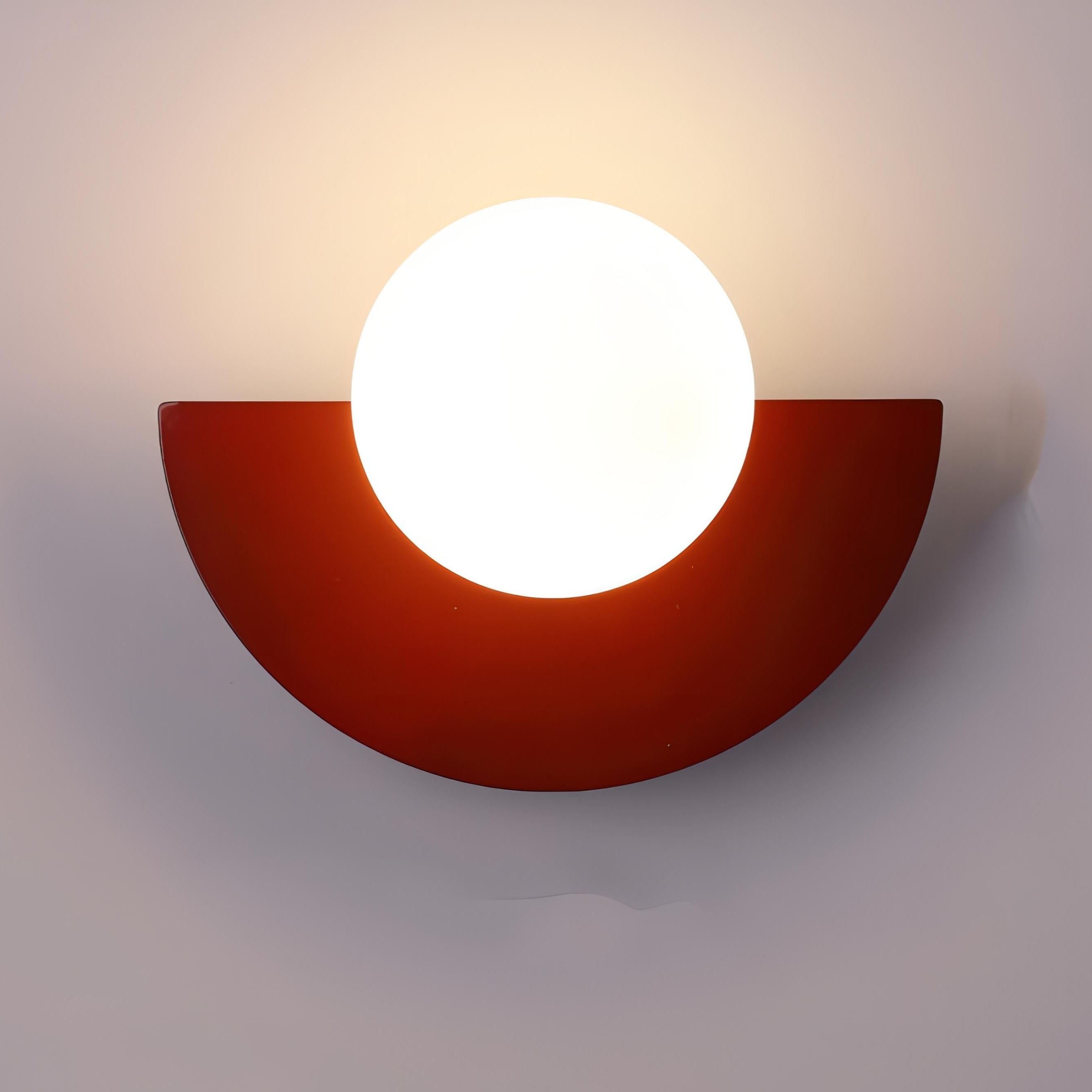 Modern Nordic Semicircle Led Hardwired Indoor Wall Light Fixture
