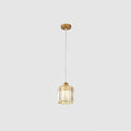 Transparent Ribbed Glass Cylinder Cluster Pendant Light