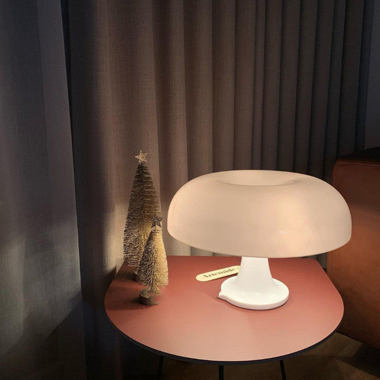 Modern Scandinavian Mushroom Table Light With Rounded Dome Shade
