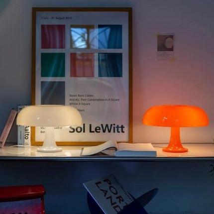 Modern Scandinavian Mushroom Table Light With Rounded Dome Shade