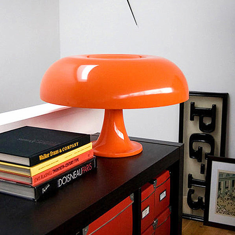 Modern Scandinavian Mushroom Table Light With Rounded Dome Shade