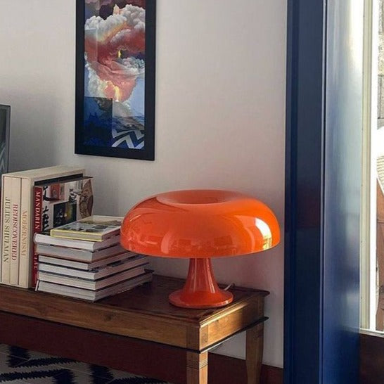 Modern Scandinavian Mushroom Table Light With Rounded Dome Shade