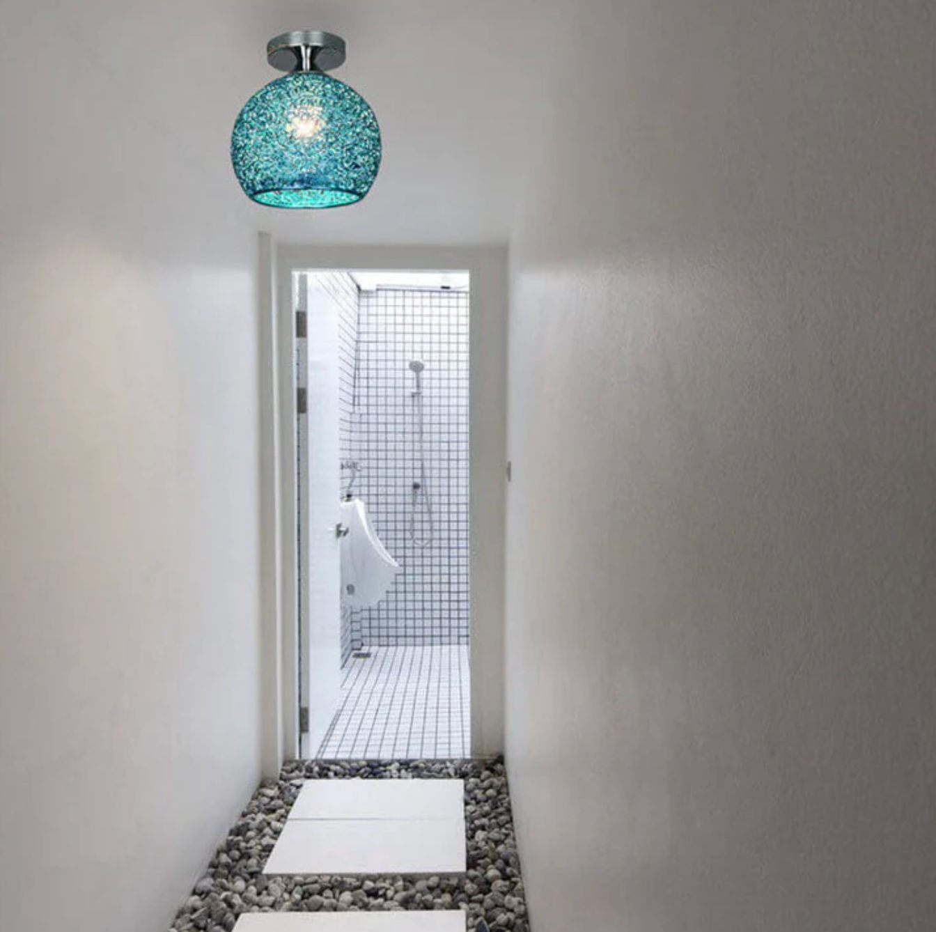 Modern Metal Globe Flush Mount Ceiling Light With Woven Open Shade Design