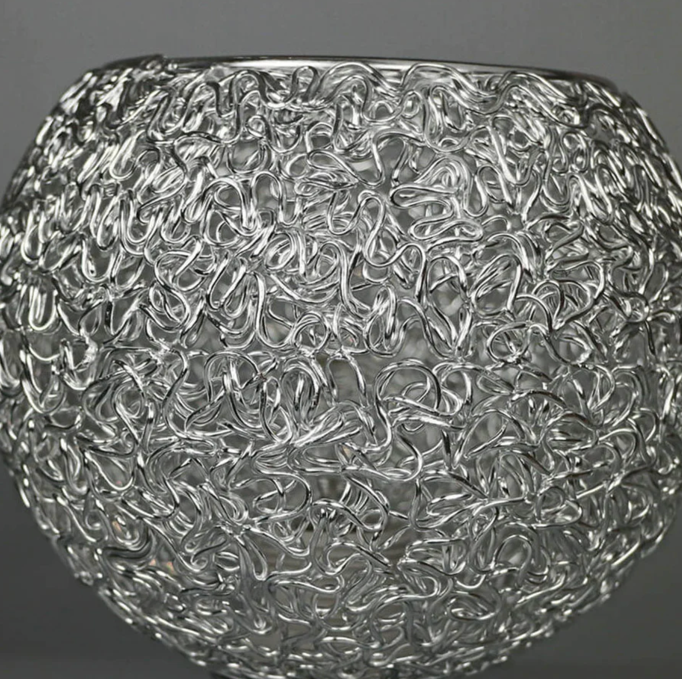 Modern Metal Globe Flush Mount Ceiling Light With Woven Open Shade Design