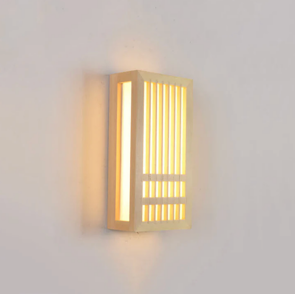 Japandi Wooden Wall Light Indoor LED Minimalist Sconce Natural Wood