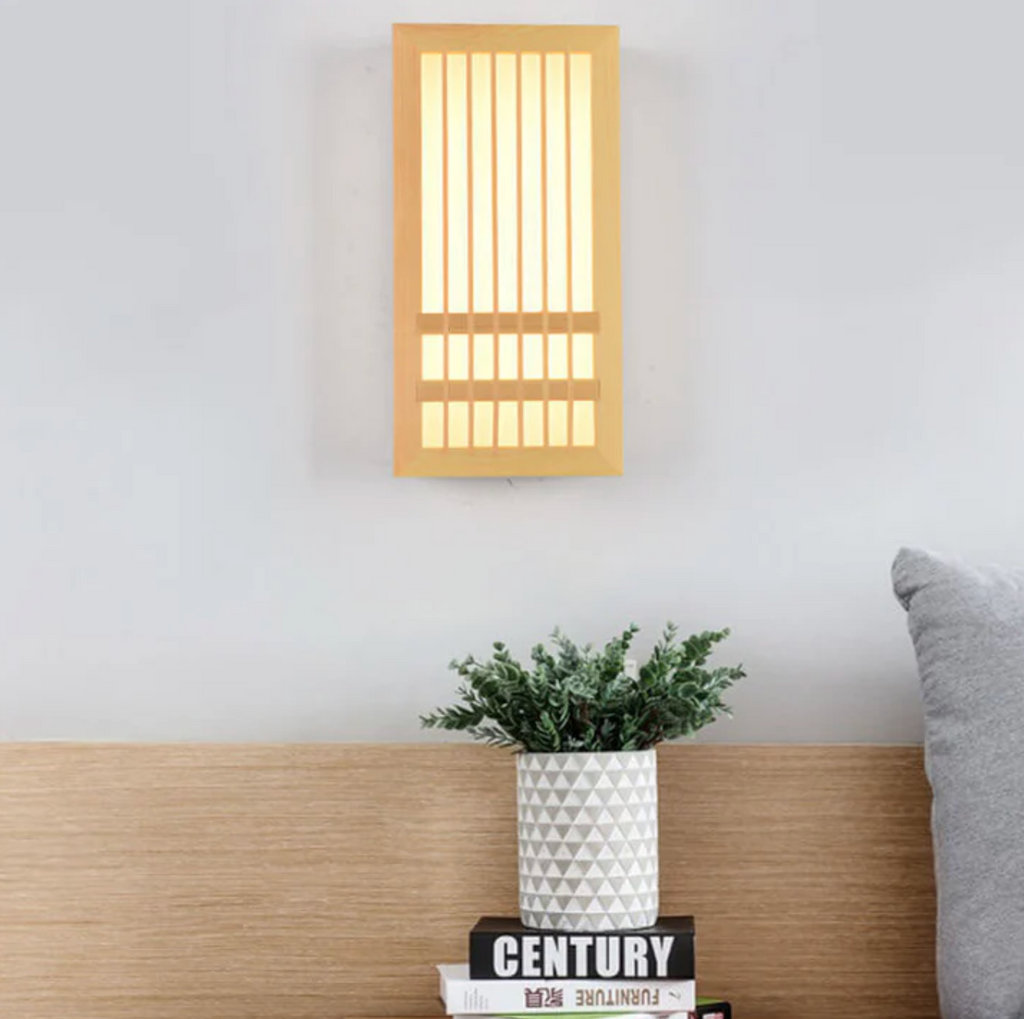 Japandi Wooden Wall Light Indoor LED Minimalist Sconce Natural Wood