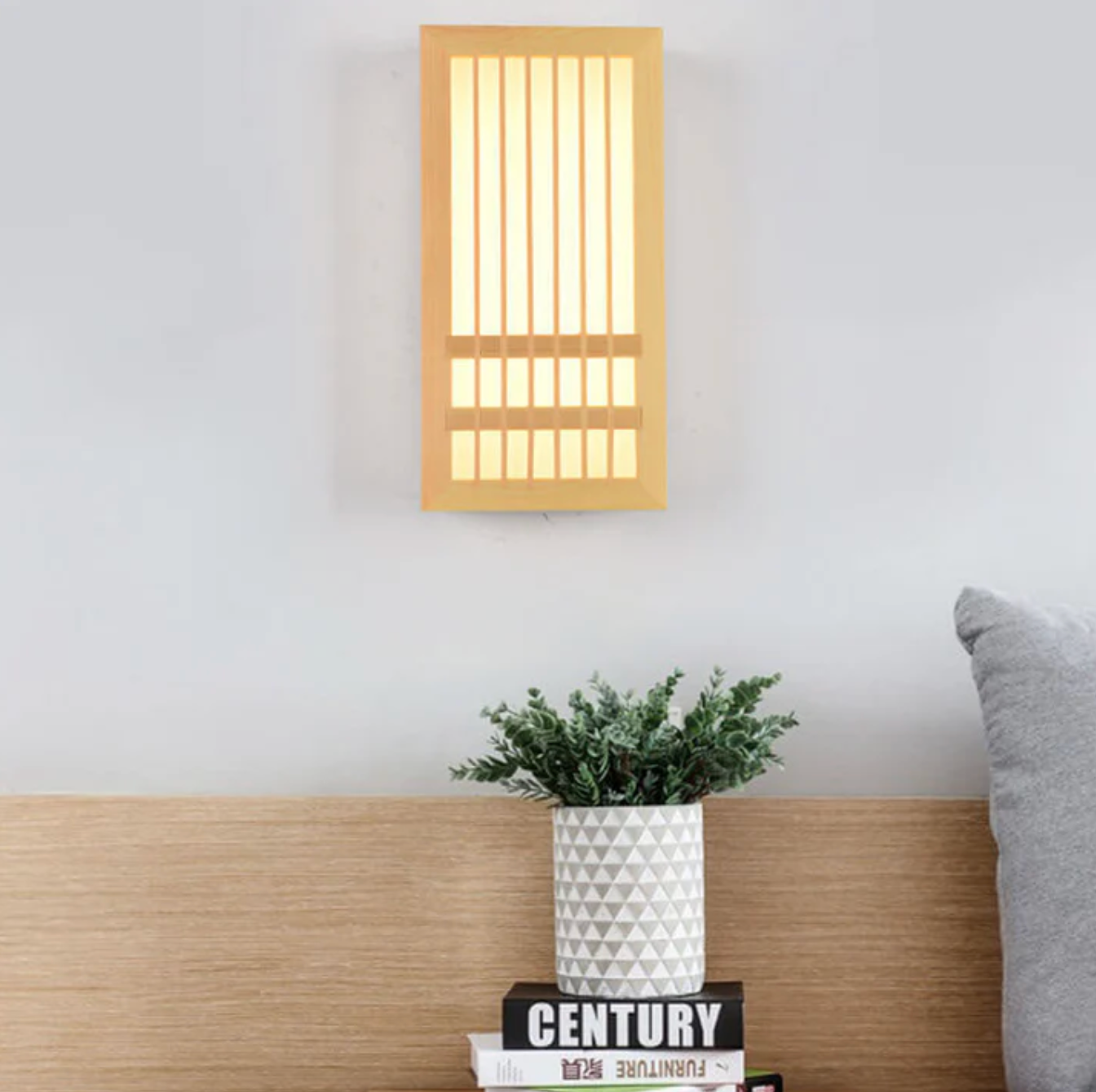 Japandi Wooden Wall Light Indoor LED Minimalist Sconce Natural Wood