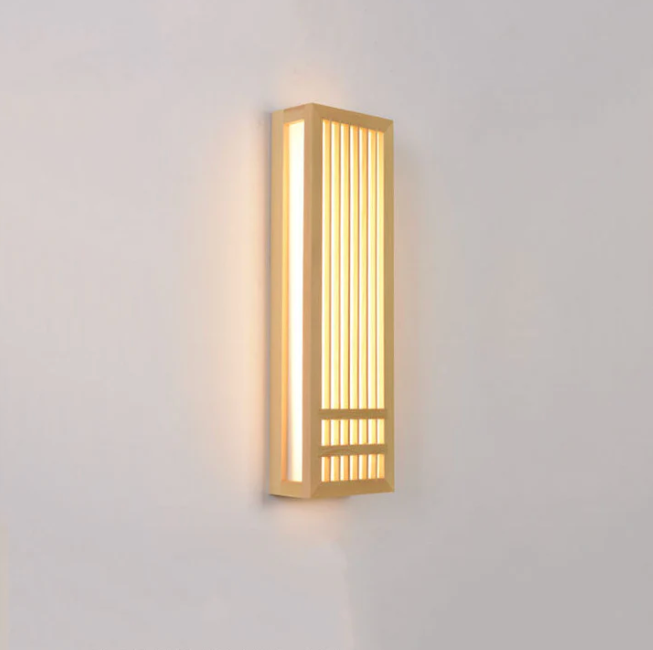 Japandi Wooden Wall Light Indoor LED Minimalist Sconce Natural Wood