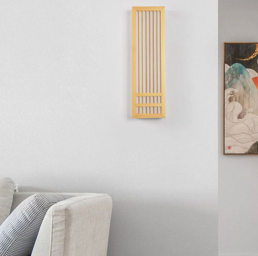 Japandi Wooden Wall Light Indoor LED Minimalist Sconce Natural Wood