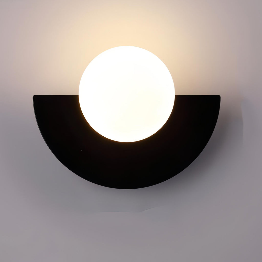 Modern Nordic Semicircle Led Hardwired Indoor Wall Light Fixture
