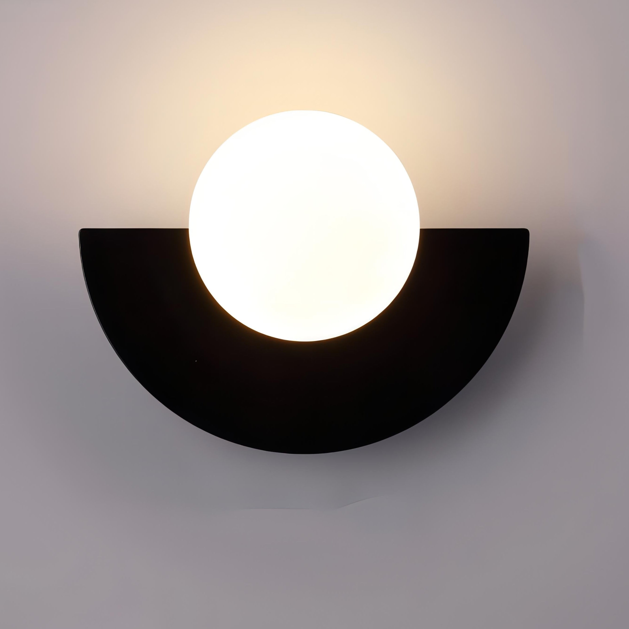 Modern Nordic Semicircle Led Hardwired Indoor Wall Light Fixture