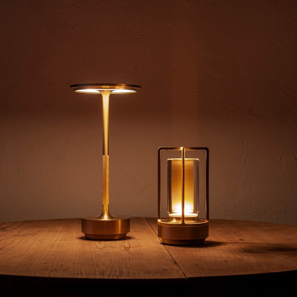 Aethera Modern Wireless Lantern Desk Lamp Crystal Core