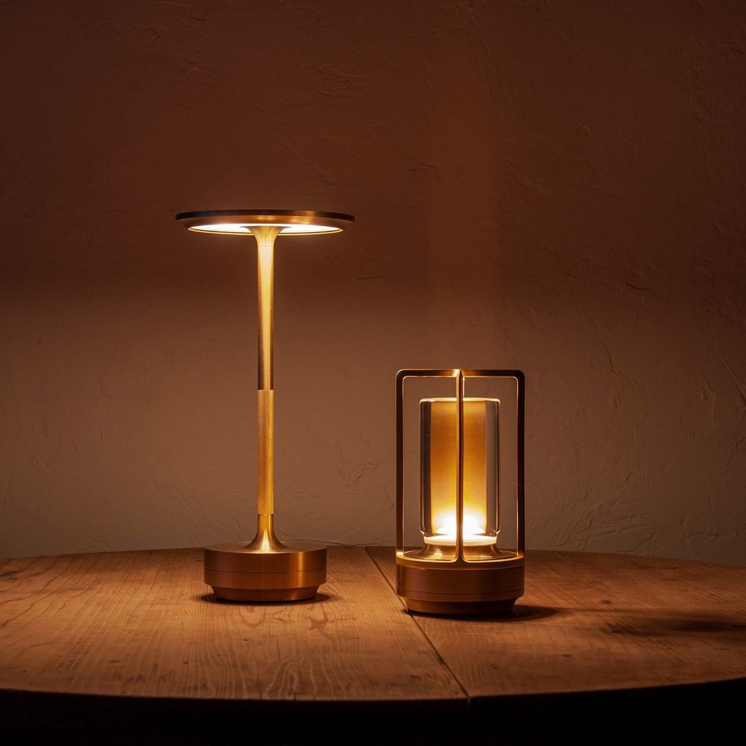 Aethera Modern Wireless Lantern Desk Lamp Crystal Core
