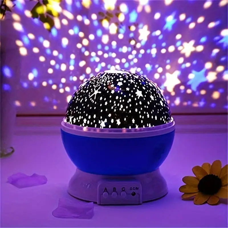 Star Projector Night Lamp With Rotating Dome Cover and Color Changing