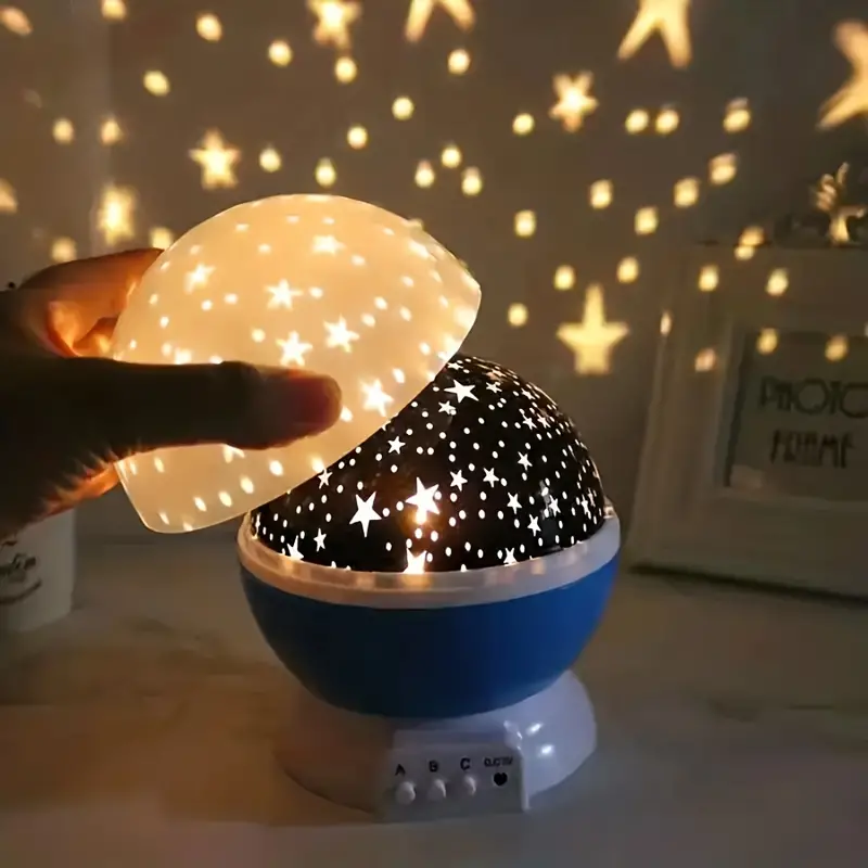 Star Projector Night Lamp With Rotating Dome Cover and Color Changing