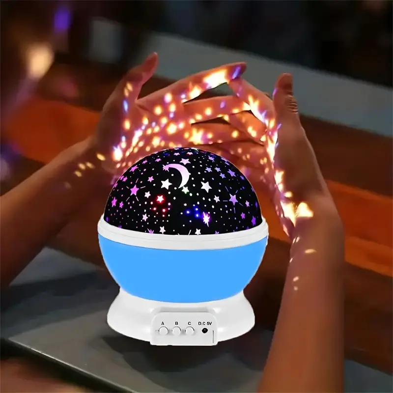 Star Projector Night Lamp With Rotating Dome Cover and Color Changing