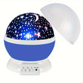 Star Projector Night Lamp With Rotating Dome Cover and Color Changing