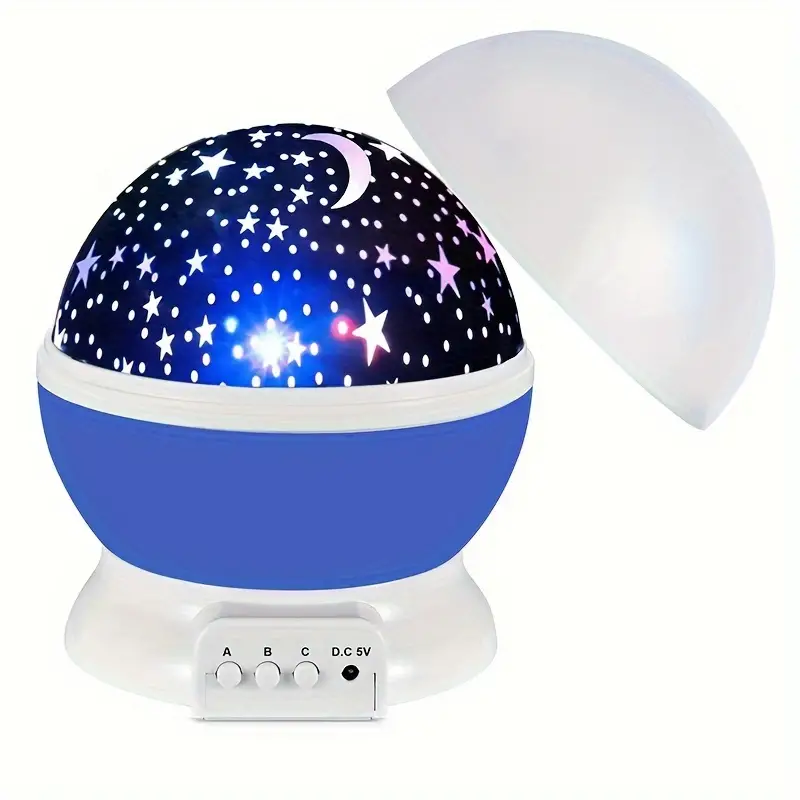 Star Projector Night Lamp With Rotating Dome Cover and Color Changing
