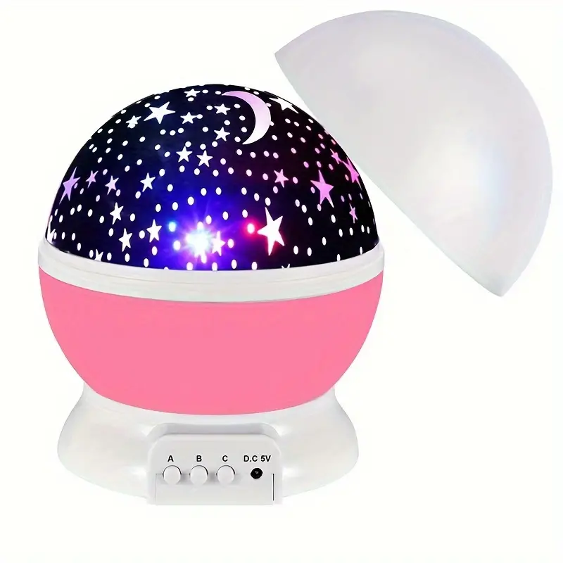 Star Projector Night Lamp With Rotating Dome Cover and Color Changing