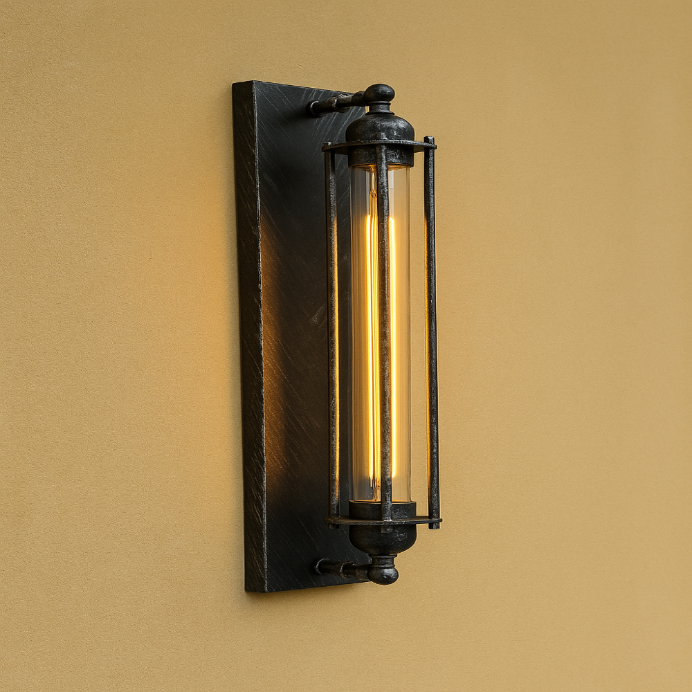 Vintage Industrial Matte Black Wall Mounted Led Fixture Light