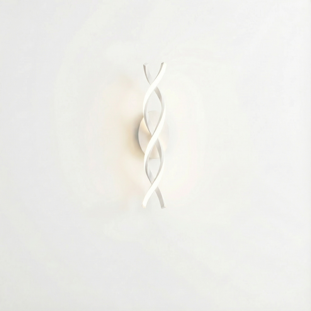 Spiral Aluminum LED Indoor Wall Lamp With Soft Ambient Lighting