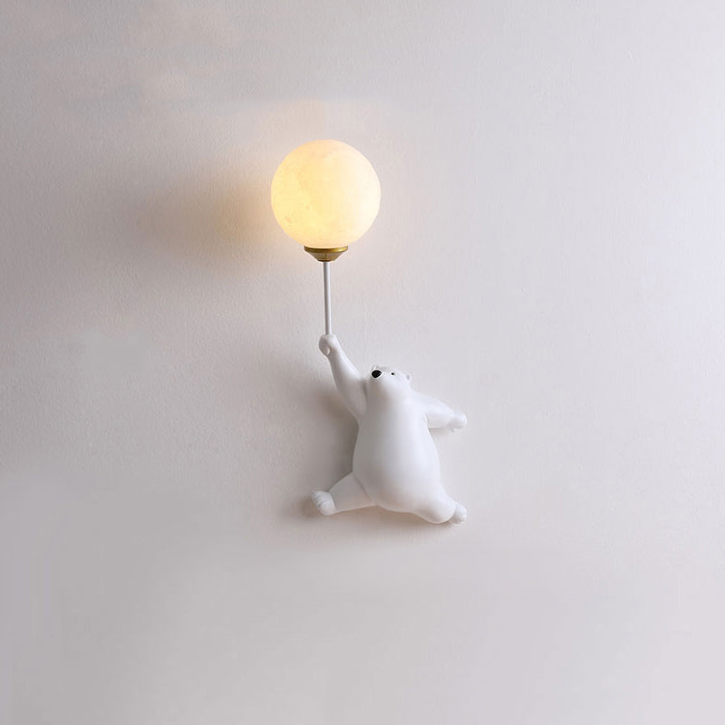 Bear Balloon Wall Lamp Decorative Kids Room Night Light
