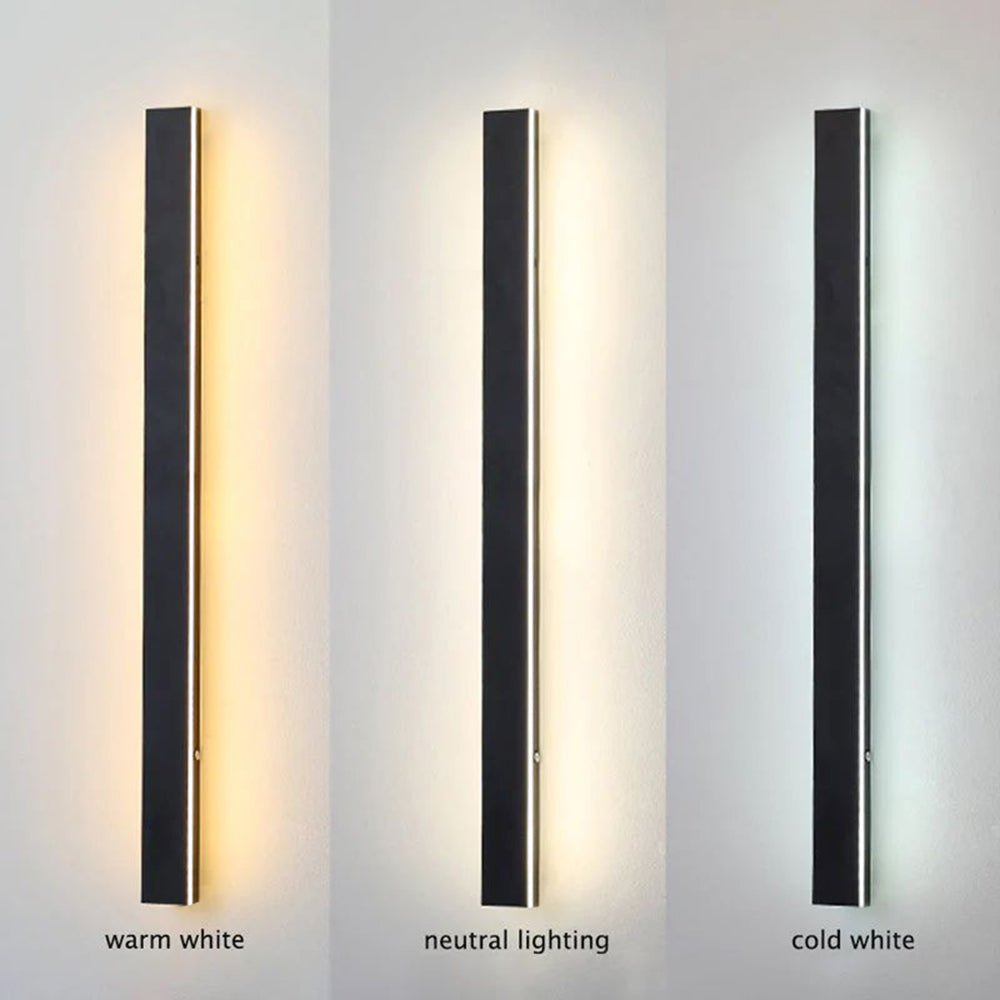 Architectural Black Vertical LED Wall Light For Indoor And Outdoor