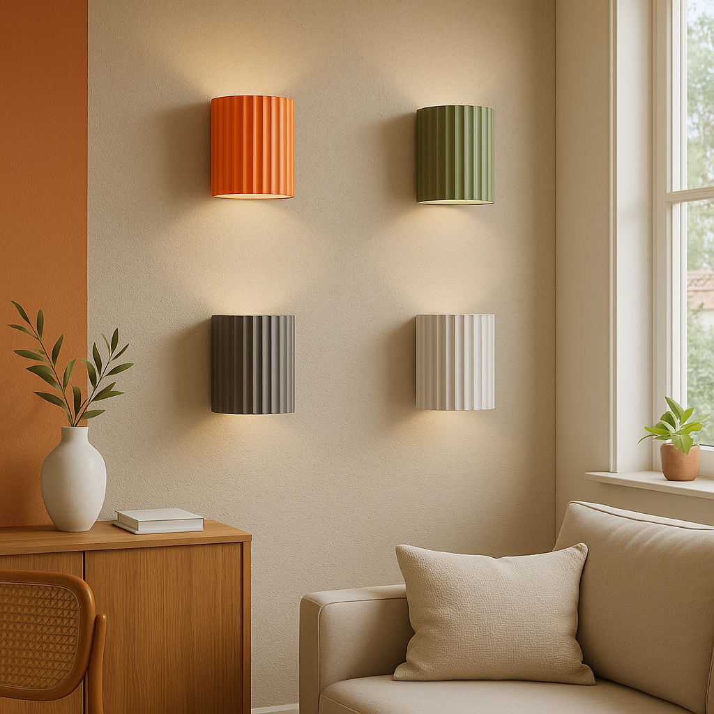 Contemporary French Macaron Wall Light With Pastel Shade For Home