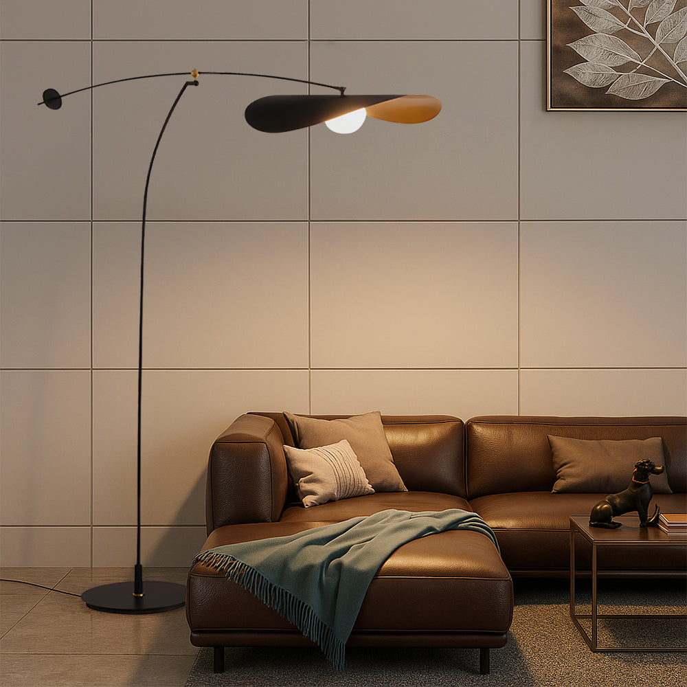 NordicLoft Minimalist Japandi Floor Lamp With Bamboo Inspired Design