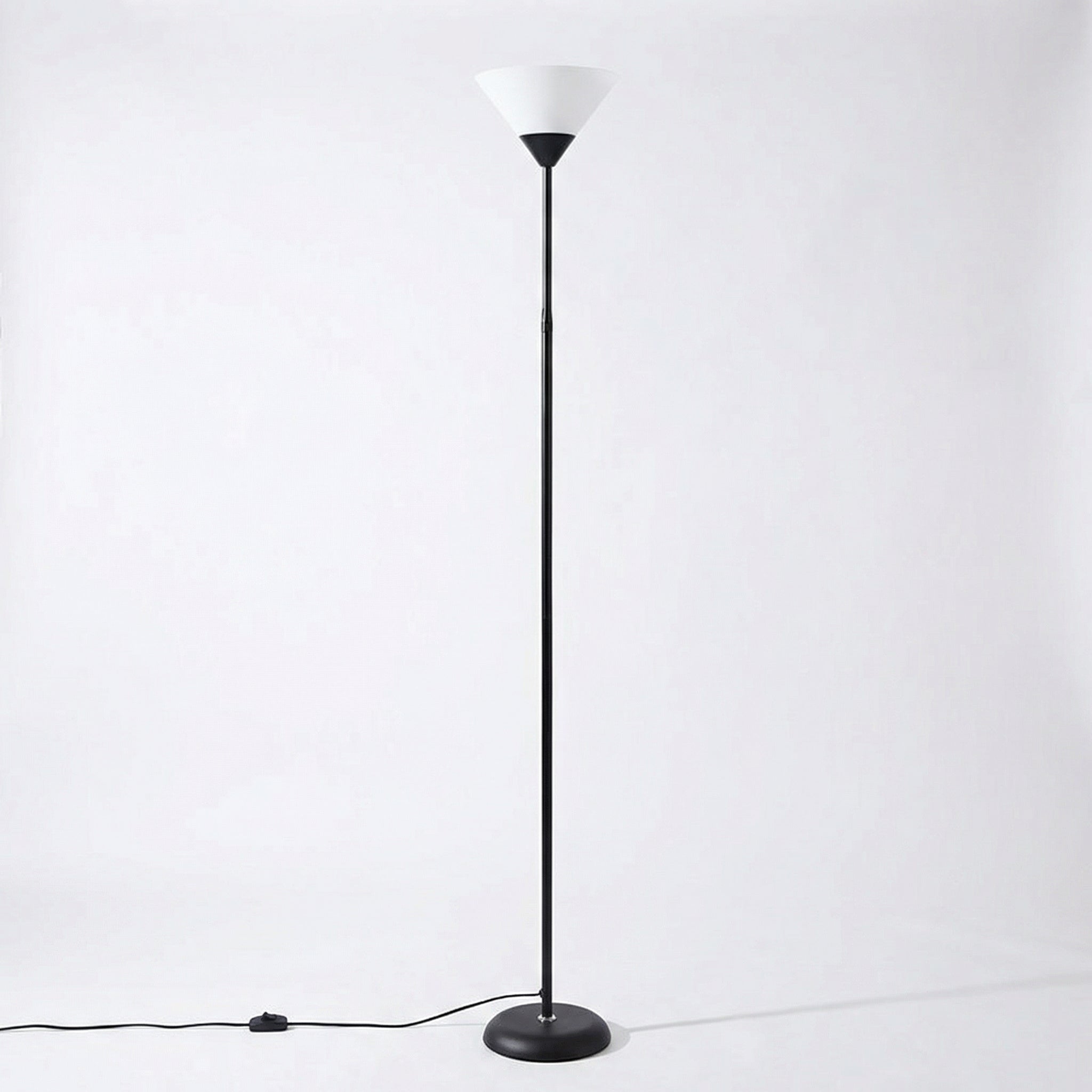 Lumina Modern Torchiere Floor Lamp With Upward Facing Glass Shade