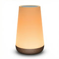 Smart RGB Touch Table Lamp With Customizable Lighting And Wood Base