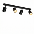 Modern 4 Head Adjustable Ceiling Spotlight Bar With Rectangular Base