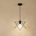 Nordic Black Star Frame Iron Pendant Light