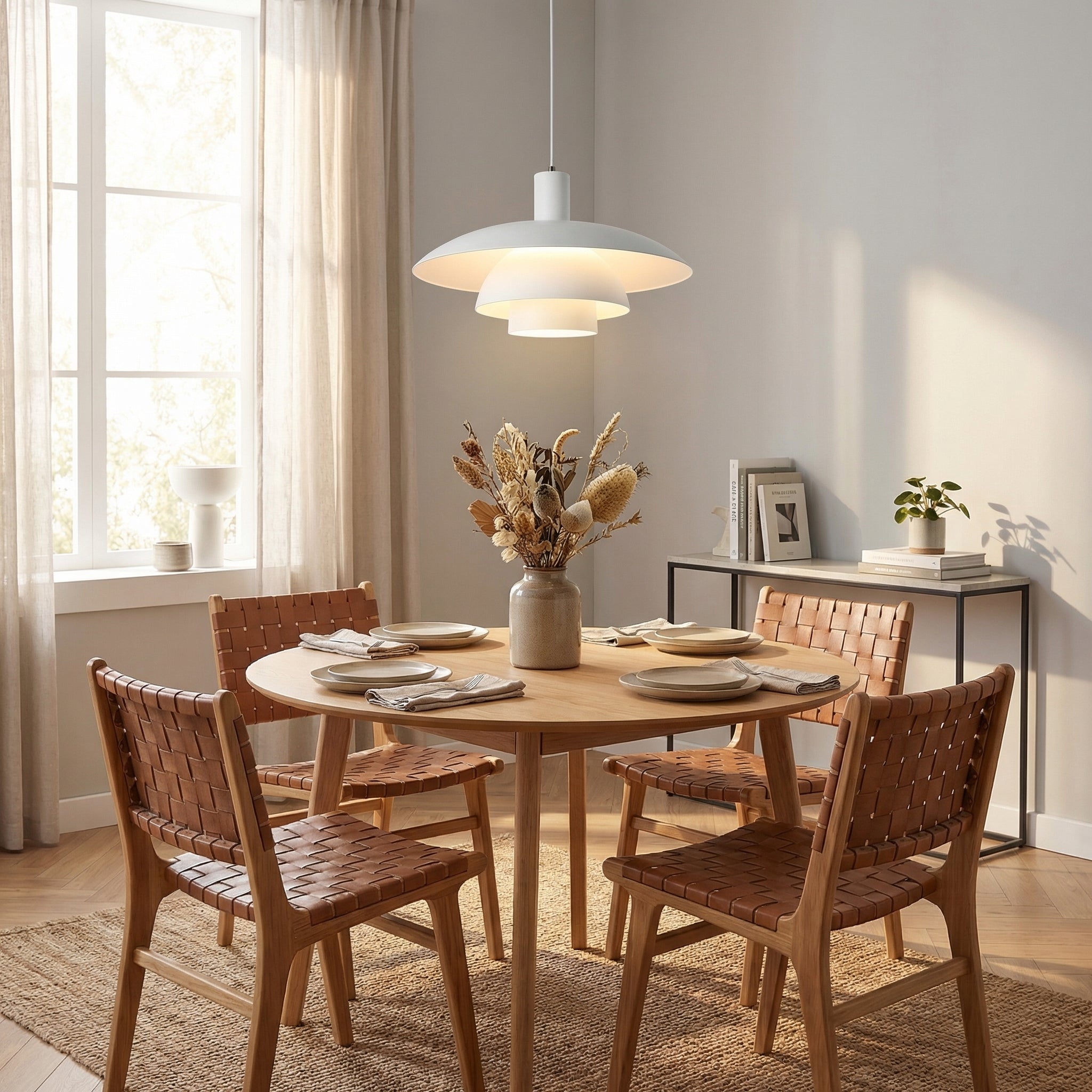 Astrum Home White UFO Multi Layer Pendant Light Scandinavian Modern Ceiling