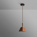 Japanese Walnut Wood Pyramid Pendant Light Solid Modern Ceiling Fixture