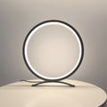 Nordic LED Circular Ring Table Lamp Featuring Warm Ambient Light