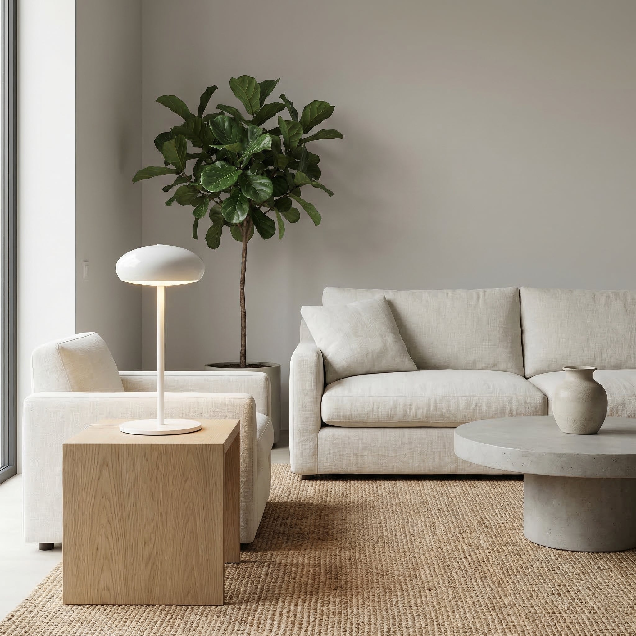 Modern Aluminum Rechargeable LED Table Lamp Slim Minimalist Design