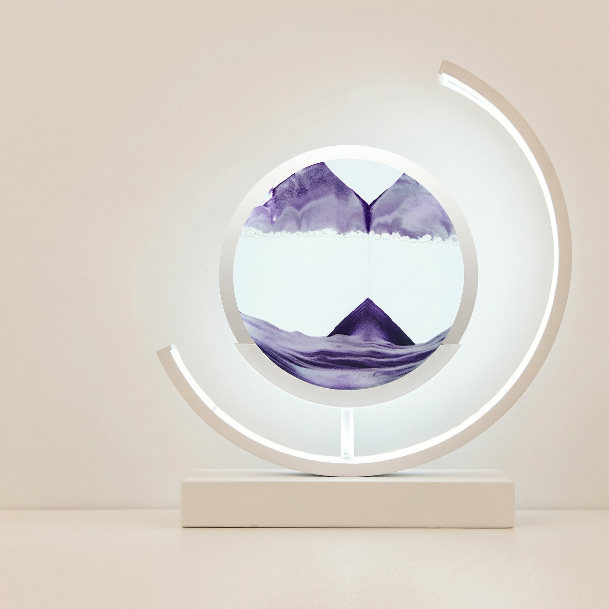 3D Quicksand Art Table Lamp With Flowing Sand Design For Modern Home Decor