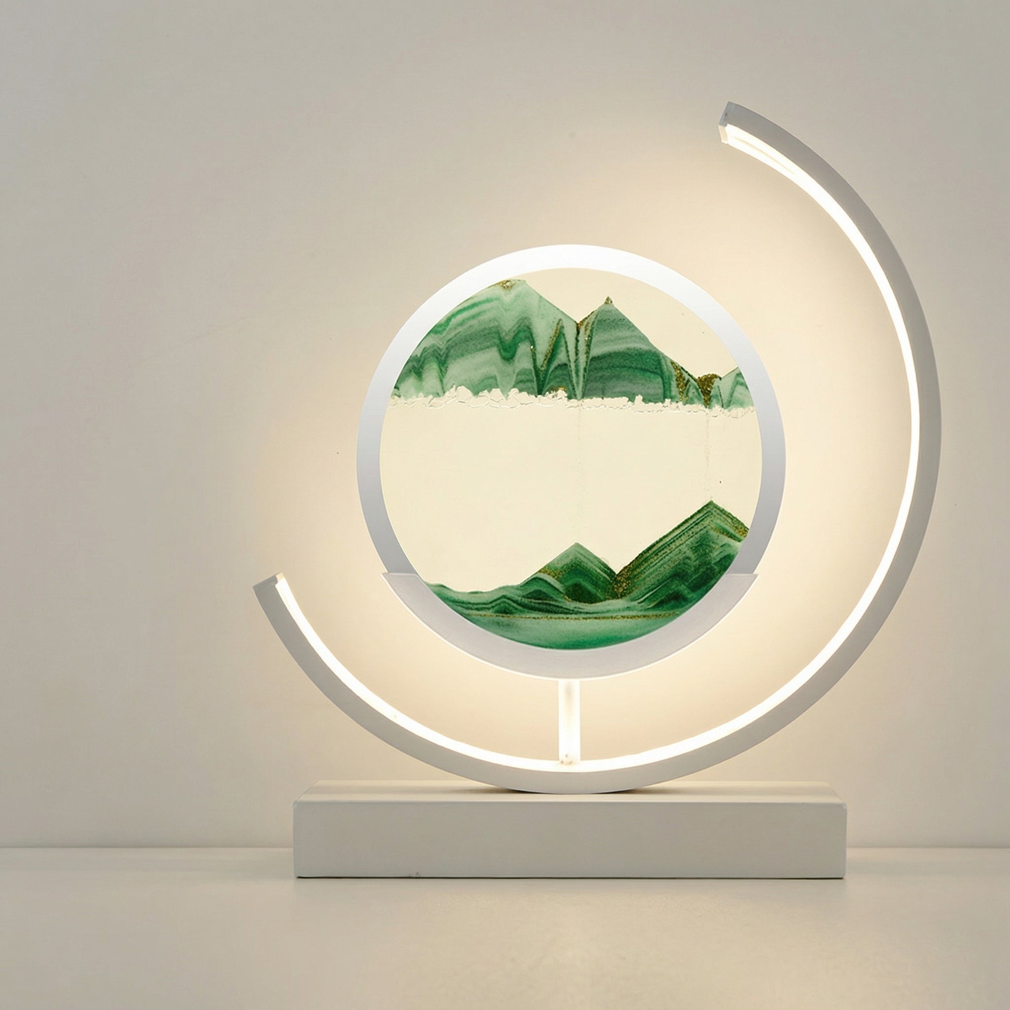 3D Quicksand Art Table Lamp With Flowing Sand Design For Modern Home Decor