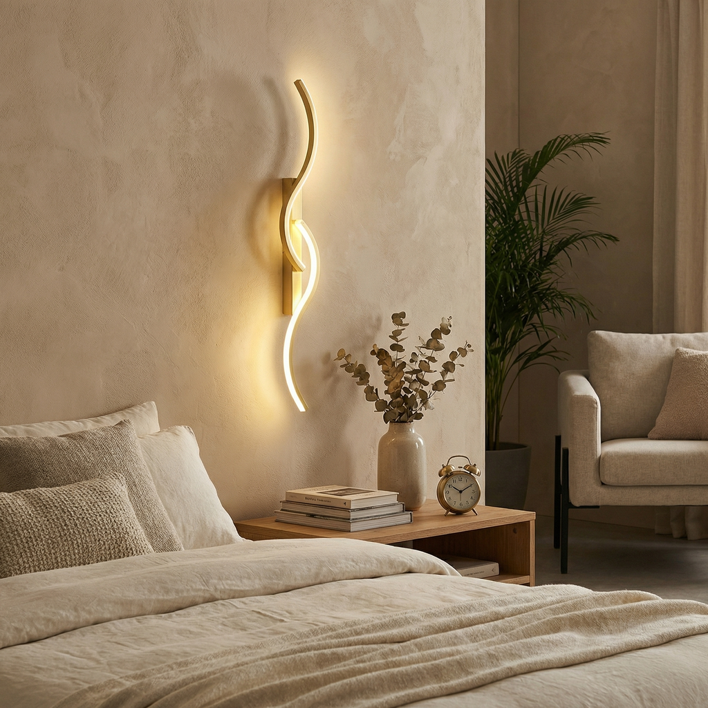 Modern Minimalist Grid Wall Sconce Soft Ambient Light For Bedroom