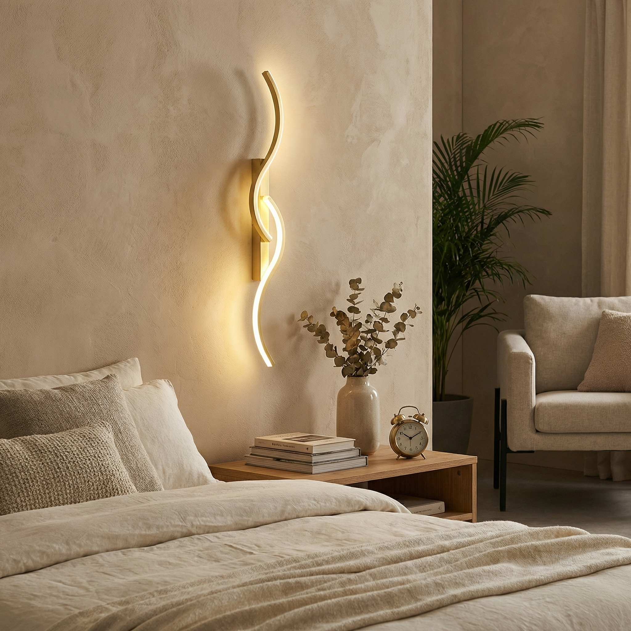 Modern Minimalist Grid Wall Sconce Soft Ambient Light For Bedroom