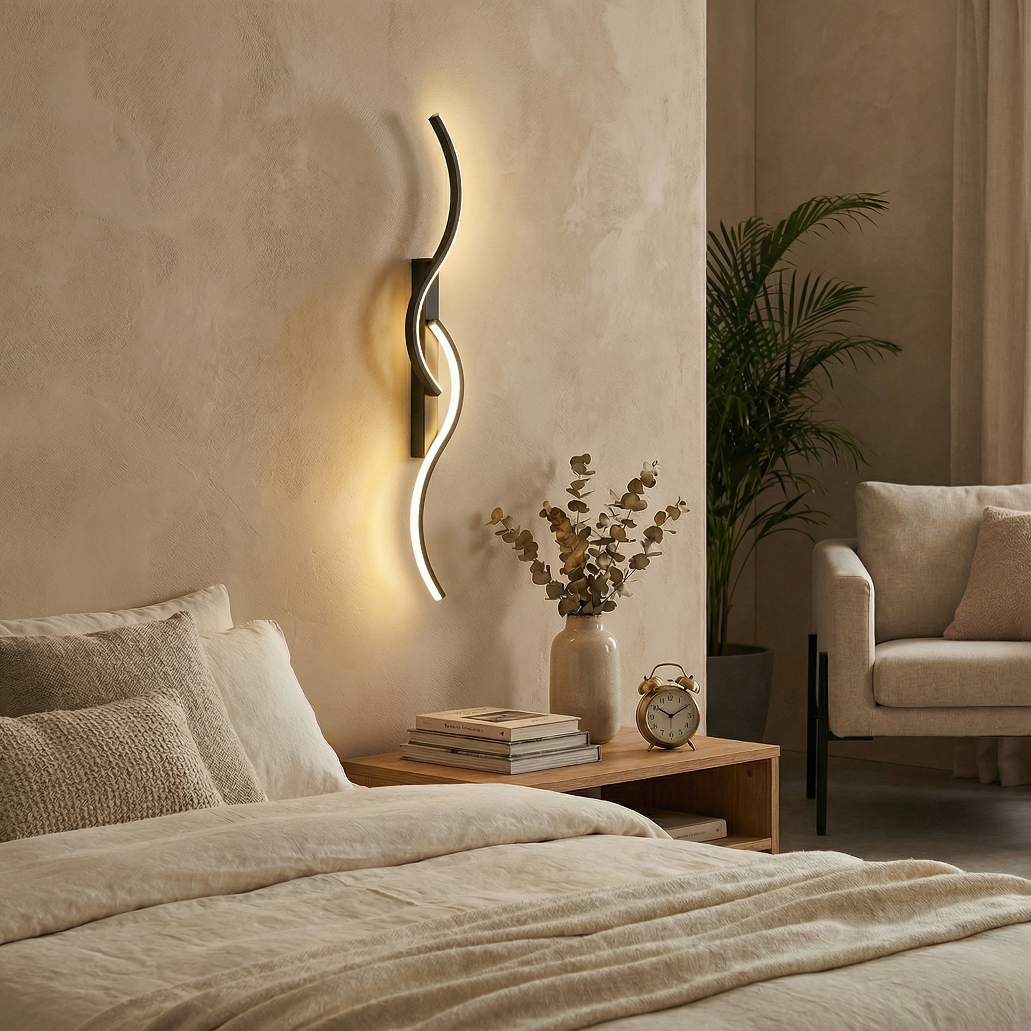 Modern Minimalist Grid Wall Sconce Soft Ambient Light For Bedroom