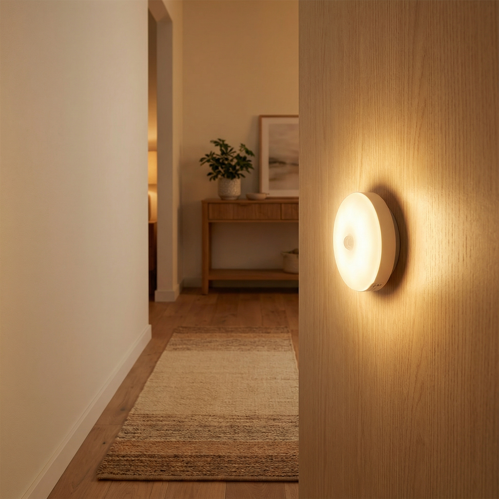 Rechargeable LED Motion Sensor Night Light For Bedrooms And Cabinets