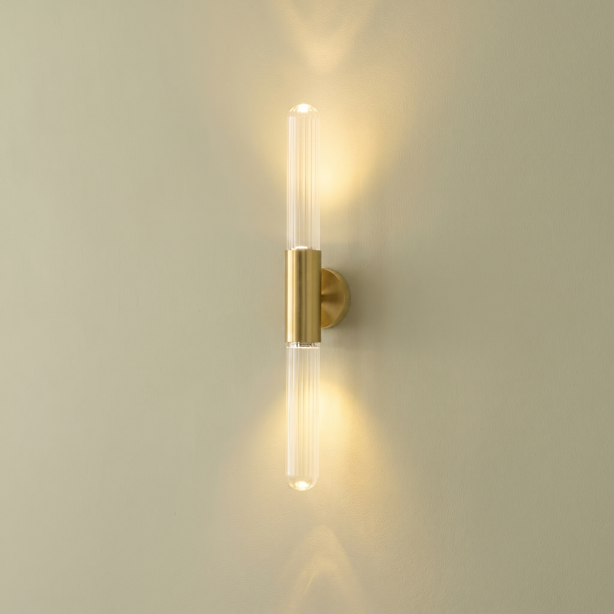 Lumina Brass Wall Sconce Light Vertical Corridor Wall Fixture