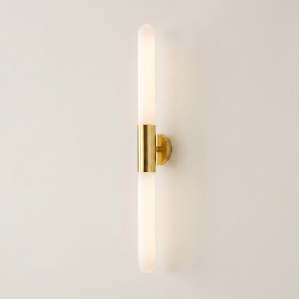 Lumina Brass Wall Sconce Light Vertical Corridor Wall Fixture